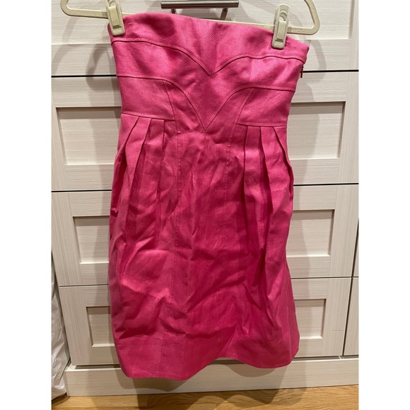 hot pink versace dress Embellished draped stretch-jersey gown - bright pink